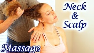 How to Massage Neck amp Scalp for Upper Back Pain amp Headaches Relaxing Tutorial HD Therapy Technique [upl. by Danila]