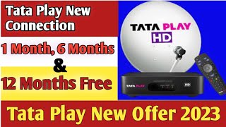 Tata Play New Offer  New DTH Connection Offer Tata Sky 1 Year Recharge Plan 2023 [upl. by Adav112]