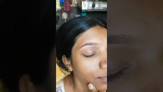 Eye brow theading done by me 😬 theading beautyhacks theadingshorts viralshort [upl. by Goltz]