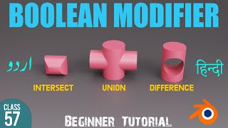 Boolean Modifier Tutorial  How to Use Boolean in Blender URDU HINDI  Graph Skill [upl. by Edialeda]