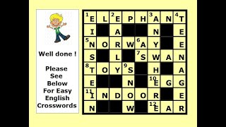 Easy English Crossword Puzzle [upl. by Swehttam]