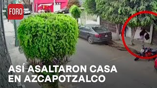 Captan asalto a casa en Azcapotzalco  Noticias MX [upl. by Aleirbag]