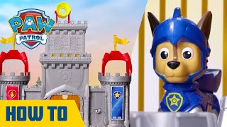 NEW PAW Patrol Rescue Knights Castle HQ Playset 🏰️  How to Play  Toys for Kids [upl. by Cony]