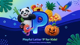 quotPlayful P Word for Kids Learn with Pineapple Panda Pizza amp More  Letter P items [upl. by Lael]