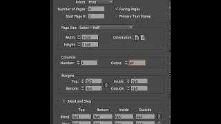 InDesign Tutorials — HalfFold Brochure Set Up New Document [upl. by Alroi]