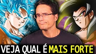 SSJ 4 VS SSJ BLUE VEJA QUAL É O MAIS FORTE [upl. by Bonucci915]