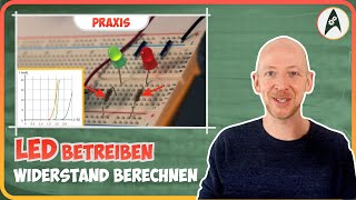 LED mit Widerstand sicher leuchten lassen  Lerne Elektronik [upl. by Frankel486]