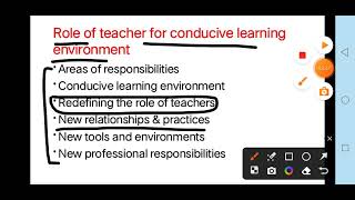 Role of teacher for conducive learning environment part B 8602 unit 1 [upl. by Wiebmer549]