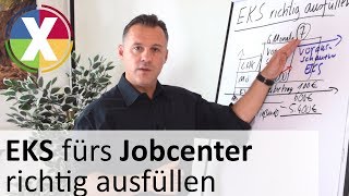 EKS fürs Jobcenter richtig ausfüllen Einkommensnachweis für Selbständige im ALG II  Bezug [upl. by Goldshell]