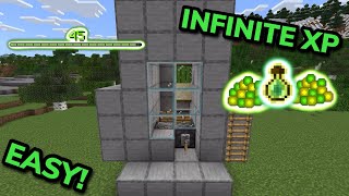 EASIEST 121 AUTOMATIC XP FARM TUTORIAL in Minecraft Bedrock MCPEXboxPSSwitchPC [upl. by Kosiur]