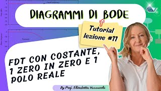 Tutorial Diagrammi di Bode lezione 11 esempio con costante 1 zero in zero e 1 polo reale [upl. by Yssej21]