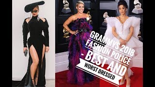 Grammy 2018 Red carpets Best and Worst  Fashion Police [upl. by Cheung]