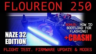 FLOUREON 250 Racer  Flight Crash Firmware  Airmode Setup [upl. by Keyte]