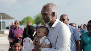 The President arrives in Lh Naifaru Island [upl. by Bowman]