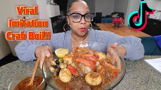 TIKTOK VIRAL IMITATION CRAB BOIL TASTE amp HONEST REVIEW [upl. by Abbey739]