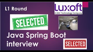 Core Java Java 8 Spring Boot Microservice Interview Questions  Luxoft  L1 Round [upl. by Enatan]