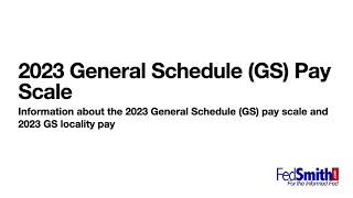 2023 GS Pay Scale [upl. by Ytomit]