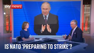 Putin threatens nuclear response as he claims NATO is preparing to strike Russia [upl. by Leinahtam]