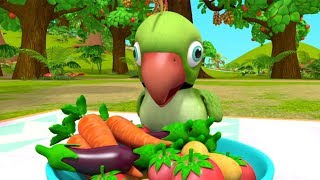 Main Tota मैं तोता Bacchon Ke Nursery Rhyme in Hindi  Parrot Song [upl. by Mourant]