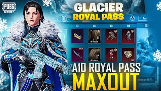 😱NEW GLACIER A10 ROYAL PASS MAXOUT FREE REWARDS [upl. by Takara492]