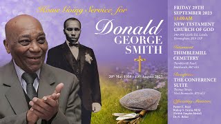 Homegoing service for the life of Donald George Smith [upl. by Knut]