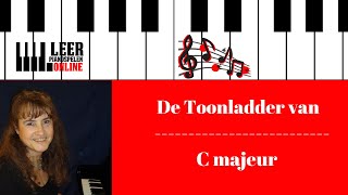 Toonladder C majeur  Toonladders op piano spelen  Leer toonladders spelen  Online Pianoles [upl. by Arnelle71]