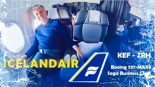 Europes BEST Business Class Inside ICELANDAIRs Saga Premium Cabin on the B737 Max  Trip Report [upl. by Anauqed689]