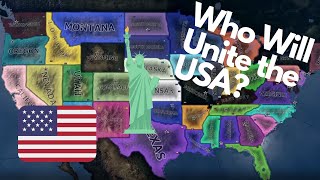 Every State Independent United States Battle Royale  Hearts of Iron 4 Timelapse [upl. by Lara]