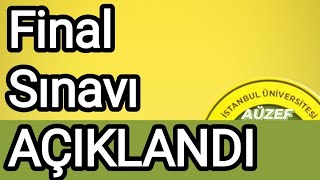 AÜZEF Final sınav sonuçları açıklandı auzef aof [upl. by Anival]