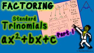 Factoring Polynomials 10 Standard Trinomials Part 1 of 3 [upl. by Carmelle]