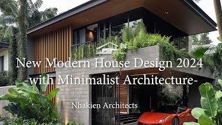 Streamlined Beauty Modern House Design 2024  a Minimalist Touch Nhakien house modernhouse [upl. by Yesnyl402]