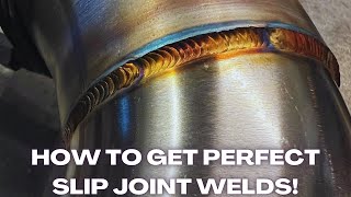 Perfect Tig Welds on Muffler  Slip Joints  Custom Exhaust Fabrication Stainless Steel [upl. by Gaves]