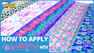 How to Apply SparkleBerry Ink Heat Transfer Vinyl [upl. by Isaak]