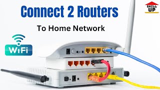 How to connect 2 routers on one home network 2023 connecting two router to same network 2023 [upl. by Ahsets]