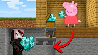 7 Formas de Robar Diamantes a Peppa Pig en Minecraft [upl. by Naugal]