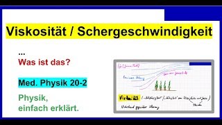 Viskosität was ist das Dazu der Begriff Schergeschwindigkeit [upl. by Aros951]