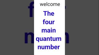 The four main quantum number  n l m ms symbol of quantum number and their valueschemistry [upl. by Ellekcim801]