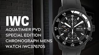 IWC Aquatimer PVD Special Edition Chronograph Mens Watch IWC376705 Review  SwissWatchExpo [upl. by Odnumyar]