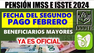 🔥📢 Pensión IMSS e ISSSTE💸💥FEBRERO FECHA DE PAGO 2024 este día DEPÓSITAN Adultos Mayores [upl. by Strawn]