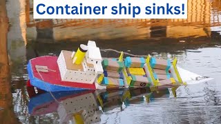 Cardboard container ship sinks [upl. by Terri]