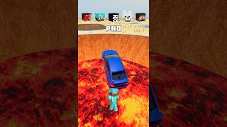 NOOB vs PRO vs HACKER vs HEROBRINE Car Lava Jump Challenge 25 🔥 🚗 shorts beamngdrive [upl. by Anier416]