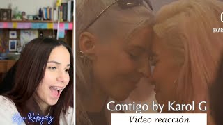 REACCIONANDO A CONTIGO KAROL G TIËSTO OFFICIAL VIDEO [upl. by Kus661]