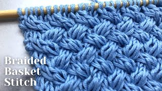 Cable Knitting Braided Basket Pattern Introduction to Cable Knitting [upl. by Lenoel]