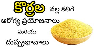 కొర్రల గురించి మీకు తెలియని నిజాలు l Foxtail Millet l sideeffectsoffoxtailmillet korralu [upl. by Lennon318]