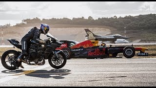 Kawasaki Ninja H2R Vs F1 Car Vs F16 Jet Vs SuperCars Vs PrivateJet Drag Race  The Ultimate Race [upl. by Avis]