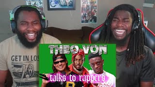 Theo Von being Theo Von with rappers  SmokeCounty JK Reaction [upl. by Glimp793]