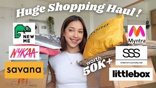 Huge Shopping Haul  Newme Myntra Savana and many more [upl. by Anilosi]