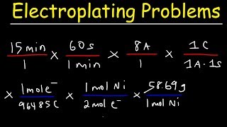 Electrolysis amp Electroplating Practice Problems  Electrochemistry [upl. by Jallier]