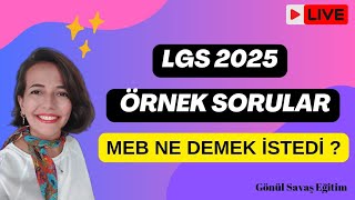 LGS 2025 MEB ÖRNEK SORULAR [upl. by Hbaruas]