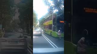 Orchard Road16 November 24Jaywalking with headphone on Thank God the Bus Captain brakes in time [upl. by Yerffeg]